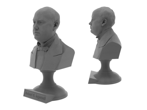 Robert G. Ingersoll Famous American Lawyer Sculpture Bust on Pedestal