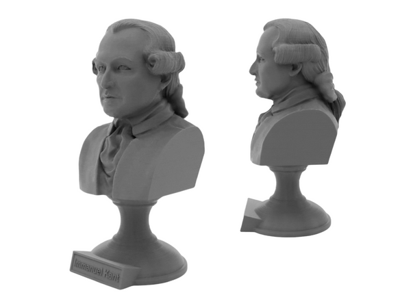 Immanuel Kant Enlightenment Philosopher Sculpture Bust on Pedestal