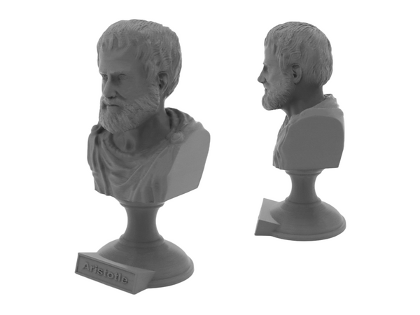 Aristotle Greek Philosopher Sculpture Bust on Pedestal