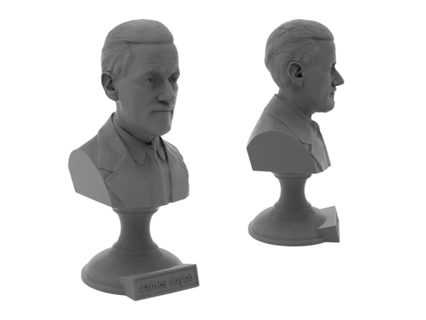 James Joyce Famous Irish Writer Sculpture Bust on Pedestal