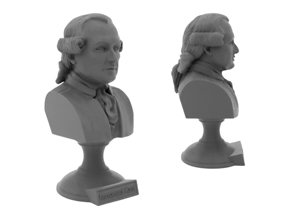 Immanuel Kant Enlightenment Philosopher Sculpture Bust on Pedestal