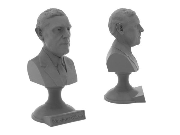 Woodrow Wilson, 28th US President, Sculpture Bust on Pedestal