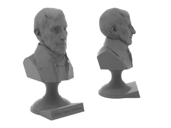 William Henry Harrison, 9th US President, Sculpture Bust on Pedestal
