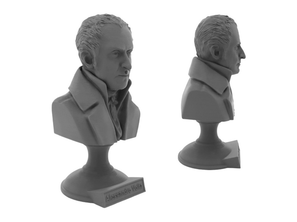 Alessandro Volta Italian Pioneer of Electricity and Power Sculpture Bust on Pedestal