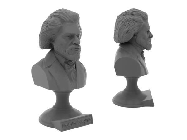 Frederick Douglass American Statesman, Orator, and Abolitionist Sculpture Bust on Pedestal