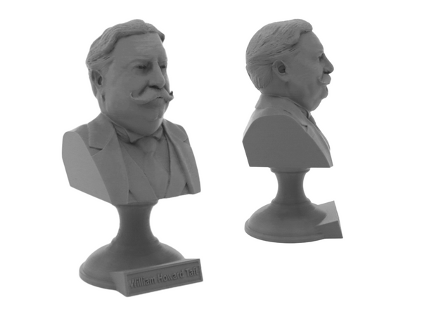 William Howard Taft, 27th US President, Sculpture Bust on Pedestal
