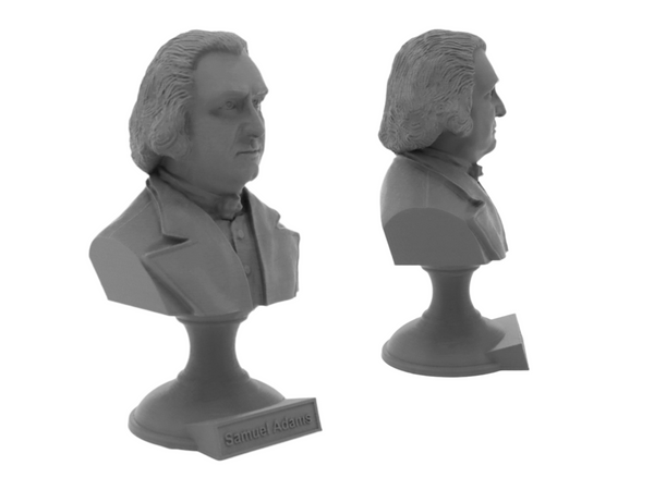 Samuel Adams USA Founding Father Sculpture Bust on Pedestal