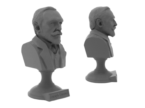 Joseph Conrad Polish-British Writer Sculpture Bust on Pedestal