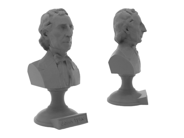 John Tyler, 10th US President, Sculpture Bust on Pedestal