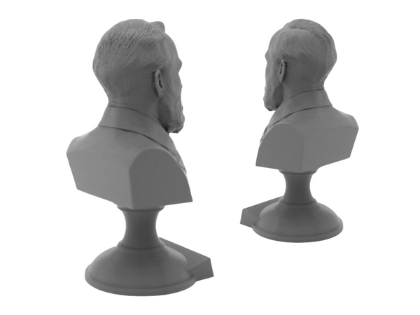 James A. Garfield, 20th US President, Sculpture Bust on Pedestal