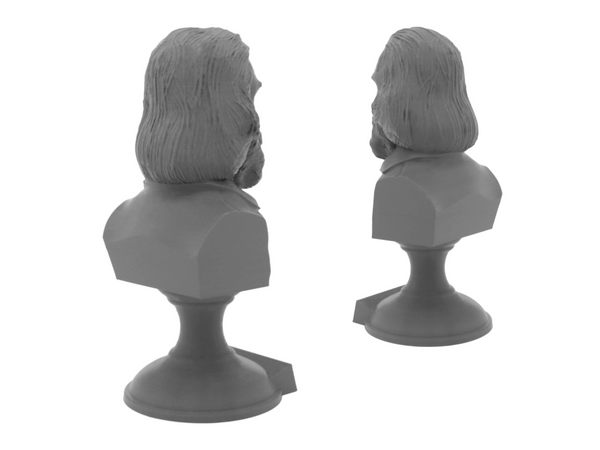 Walt Whitman American Poet Sculpture Bust on Pedestal