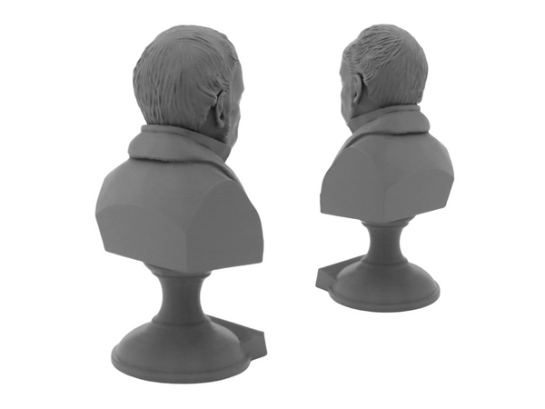 Eli Whitney Famous American Inventor Sculpture Bust on Pedestal
