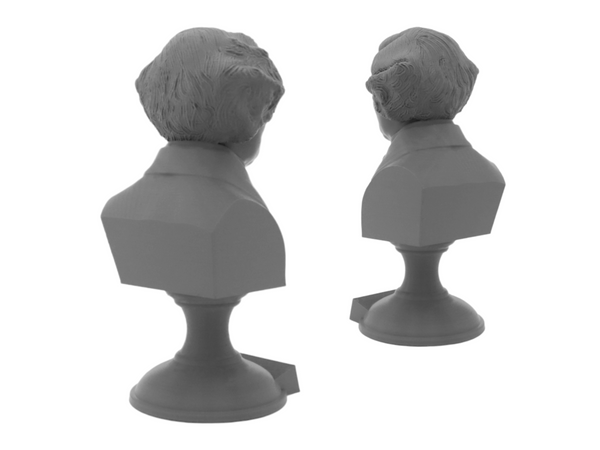 Lewis Carroll English Writer Sculpture Bust on Pedestal
