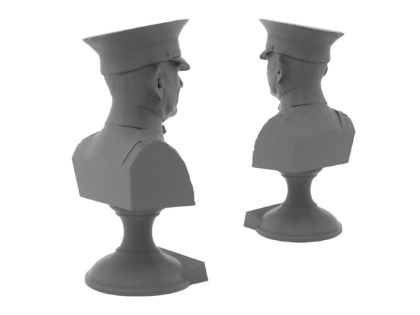 John A Lejeune Legendary US Marine USMC General and 13th Commandant Sculpture Bust on Pedestal