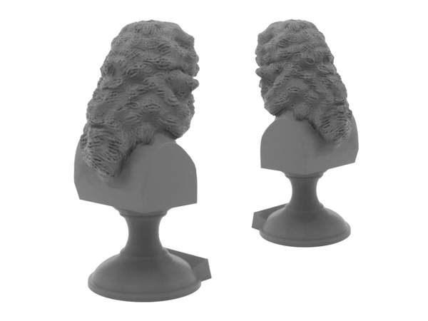 Voltaire French Enlightenment Philosopher Sculpture Bust on Pedestal