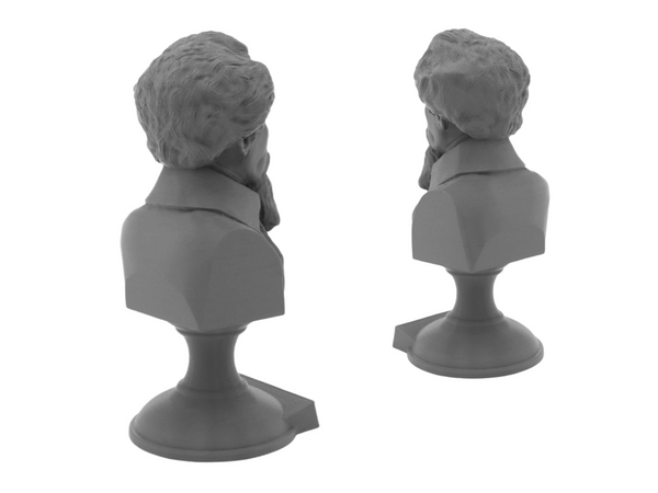 Charles Dickens English Writer Sculpture Bust on Pedestal