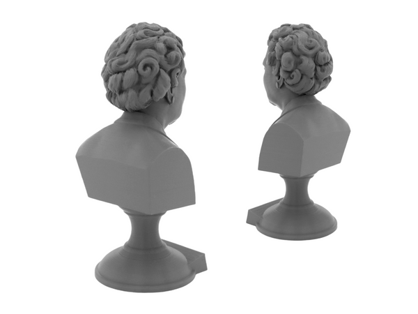 Agatha Christie Famous English Writer Sculpture Bust on Pedestal