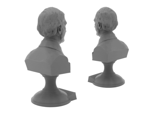 Ralph Waldo Emerson American Essayist, Lecturer, and Philosopher Sculpture Bust on Pedestal