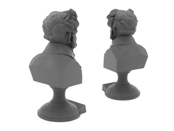 Arthur Schopenhauer German Philosopher Sculpture Bust on Pedestal