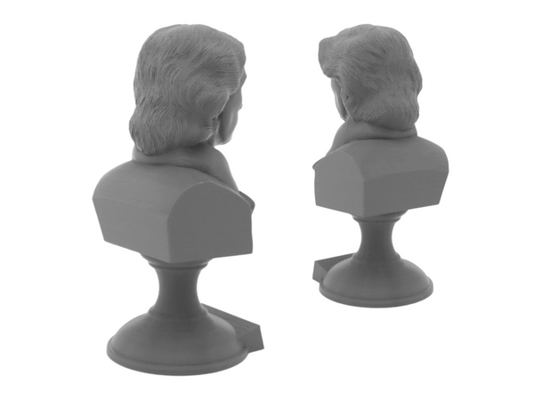 John Keats English Romantic Poet Sculpture Bust on Pedestal