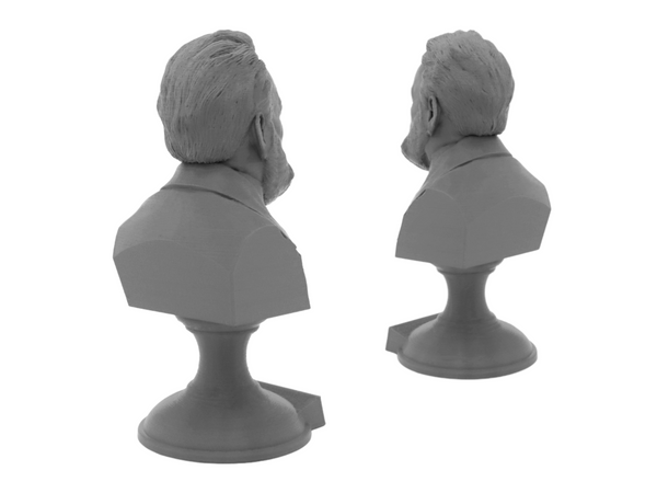 Victor Hugo Famous French Novelist Sculpture Bust on Pedestal