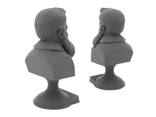 Alexander Graham Bell Famous American Inventor, Scientist, and Engineer Sculpture Bust on Pedestal