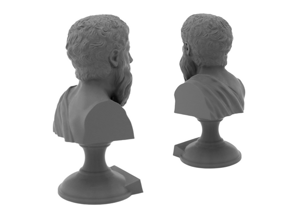 Plato Athenian Philosopher Sculpture Bust on Pedestal