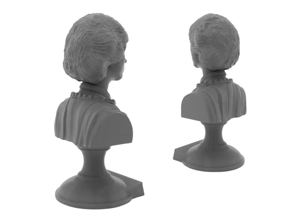 Emily Dickinson American Poet Sculpture Bust on Pedestal