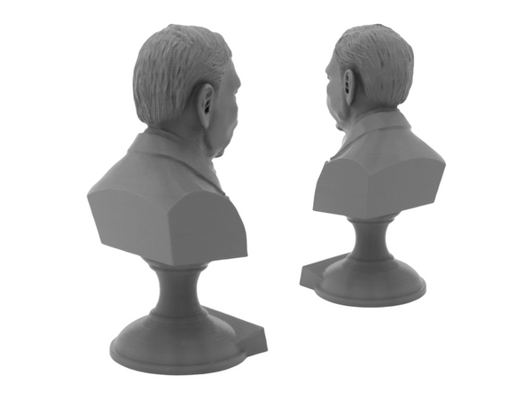 Hugo Gernsback American Writer Sculpture Bust on Pedestal
