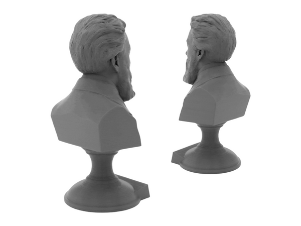 Herman Melville American Writer Sculpture Bust on Pedestal