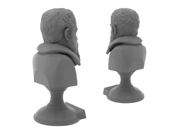 Galileo Galilei Italian Polymath, Astronomer, Physicist, and Engineer Sculpture Bust on Pedestal