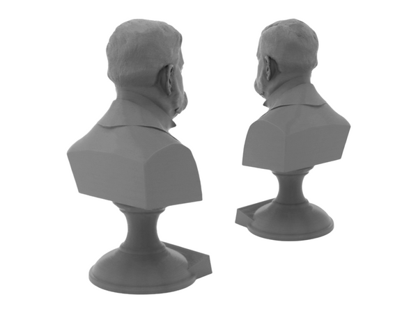 George Westinghouse Jr. Famous American Businessman and Engineer Sculpture Bust on Pedestal