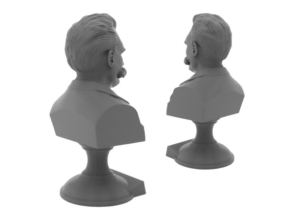Friedrich Nietzsche German Philosopher Sculpture Bust on Pedestal