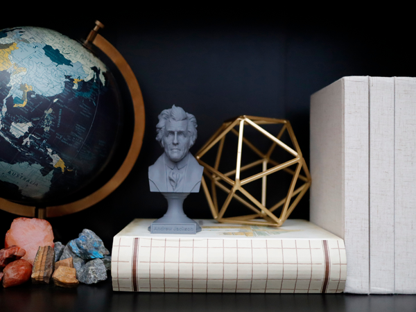 Andrew Jackson, 7th US President, Sculpture Bust on Pedestal