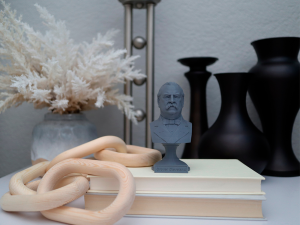 Grover Cleveland, 22nd US President, Sculpture Bust on Pedestal