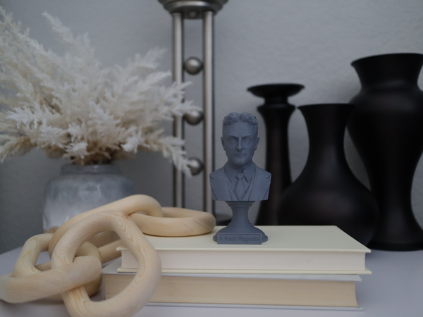 F Scott Fitzgerald American Writer Sculpture Bust on Pedestal