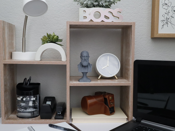 Zeno of Citium Greek Stoic Philosopher Sculpture Bust on Pedestal