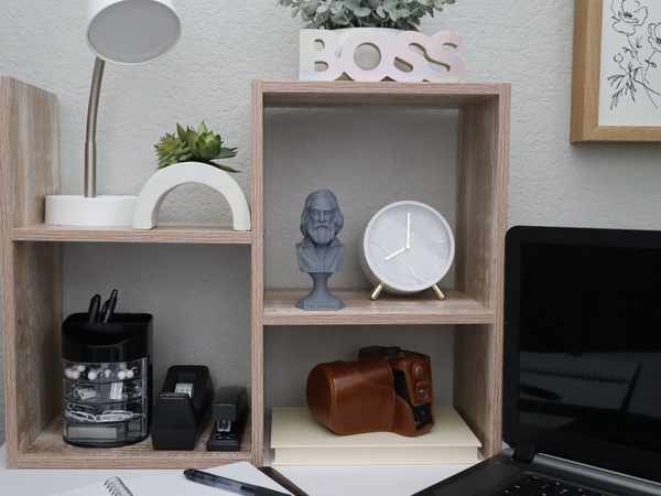 Walt Whitman American Poet Sculpture Bust on Pedestal