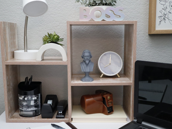 Alan Watts British Philosopher Sculpture Bust on Pedestal
