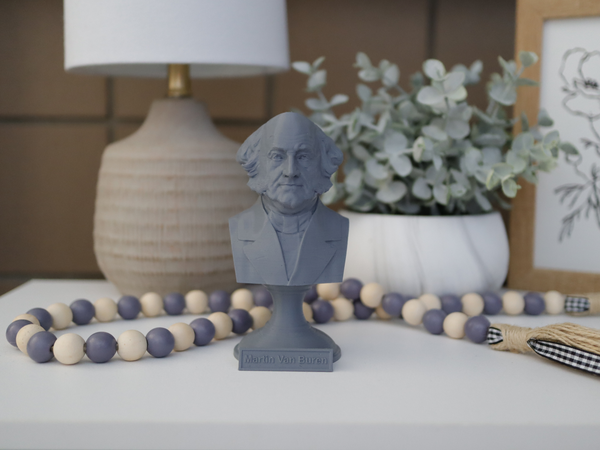 Martin Van Buren, 8th US President, Sculpture Bust on Pedestal