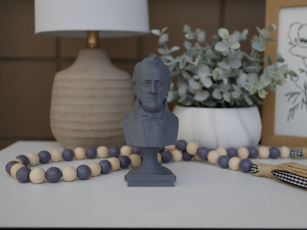 James Buchanan, 15th US President, Sculpture Bust on Pedestal