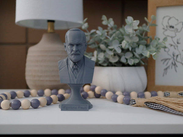 Sigmund Freud Austrian Neurologist and founder of Psychoanalysis Sculpture Bust on Pedestal