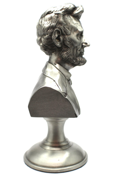 Abraham Lincoln Limited Edition 5 inch Pewter Bust on Pedestal