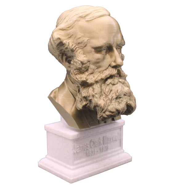 James Clerk Maxwell Famous Scottish Scientist Mathematical Physics Sculpture Bust on Box Plinth