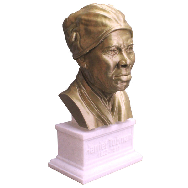 Harriet Tubman American Abolitionist and Political Activist Sculpture Bust on Box Plinth