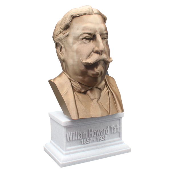 William Howard Taft, 27th US President, Sculpture Bust on Box Plinth