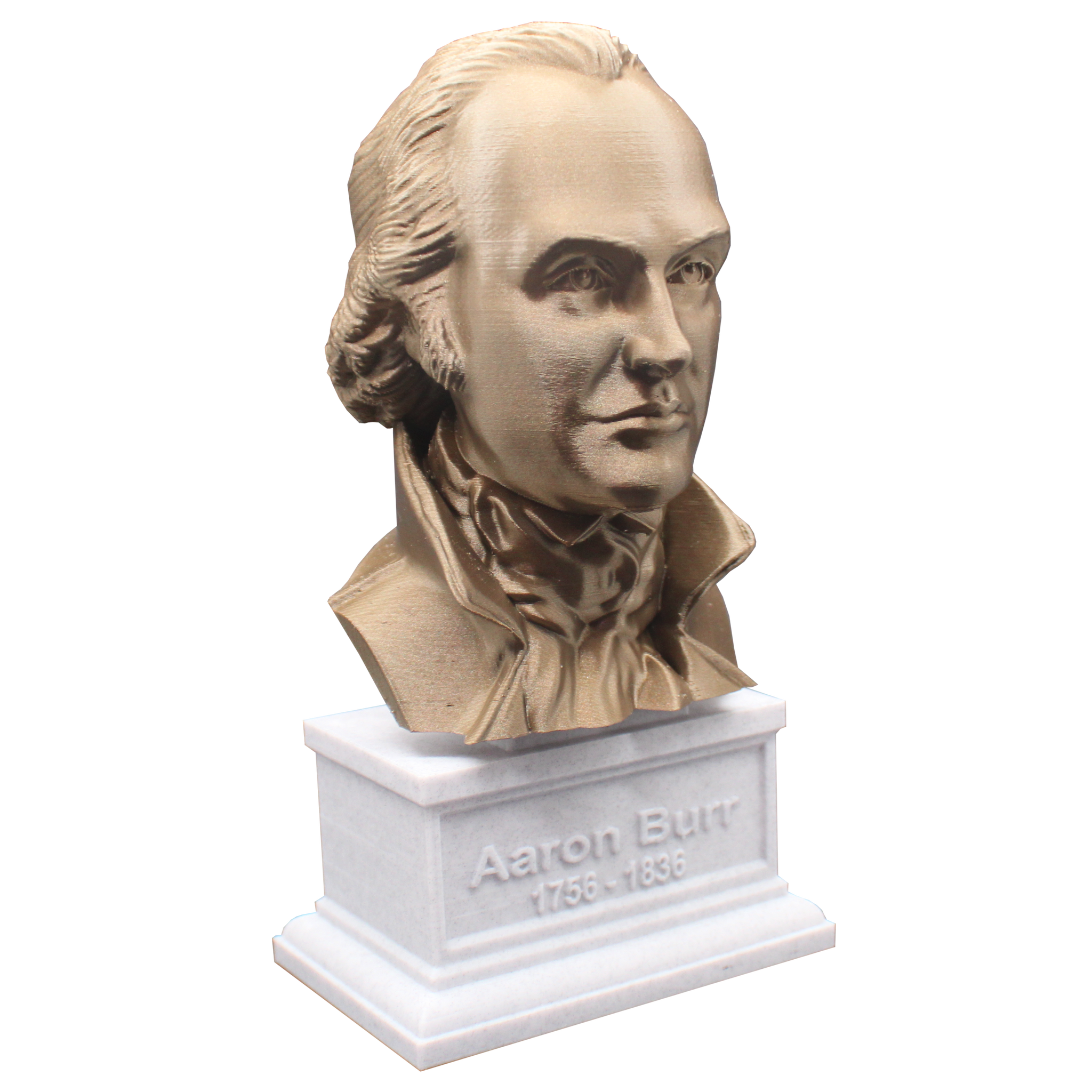 Aaron Burr US Vice President and Lawyer Sculpture Bust on Box Plinth