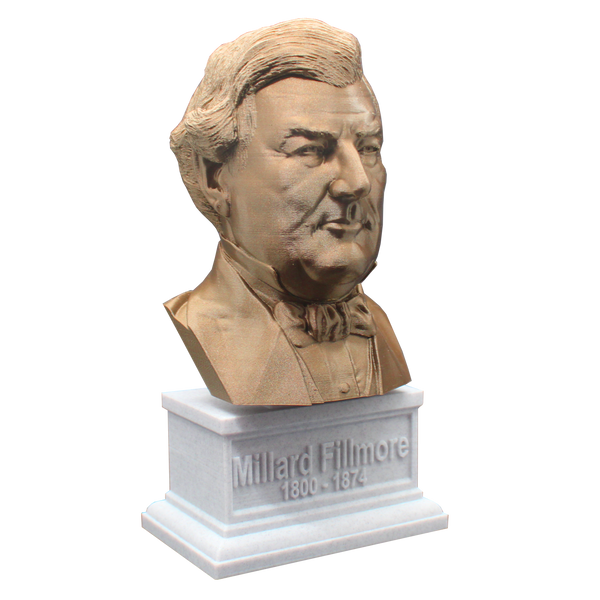 Millard Fillmore, 13th US President, Sculpture Bust on Box Plinth