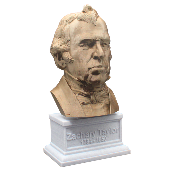 Zachary Taylor, 12th US President, Sculpture Bust on Box Plinth