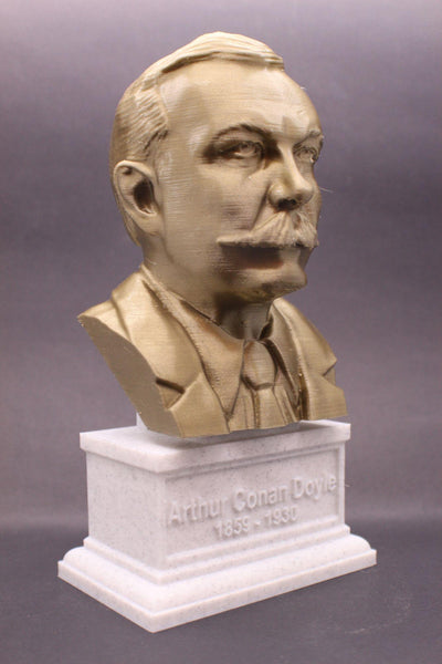 Arthur Conan Doyle, Famous British Writer, Sculpture Bust on Box Plinth